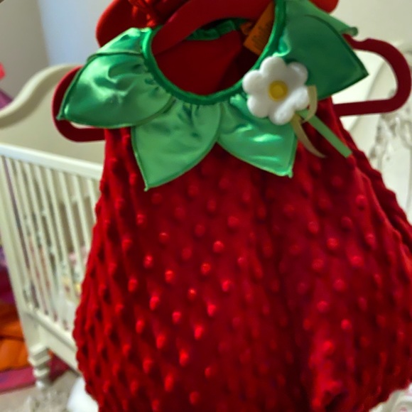Infant strawberry costume with matching shoes - Picture 1 of 3